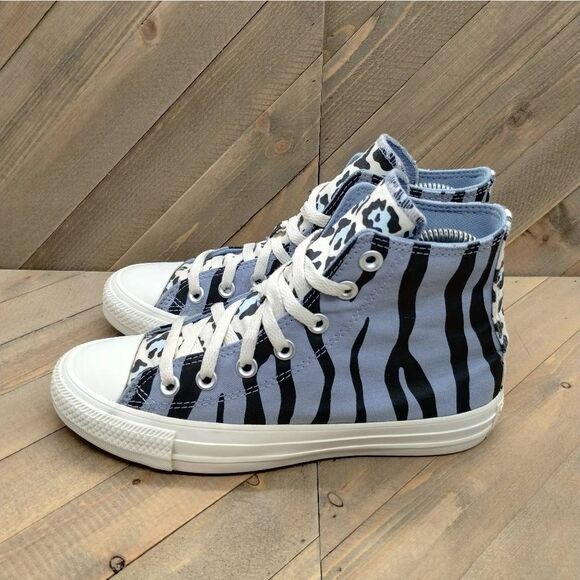 Converse Chuck Taylor All Star Hi Twisted Archive Zebra Print Womens Size 6.5 - Picture 2 of 9